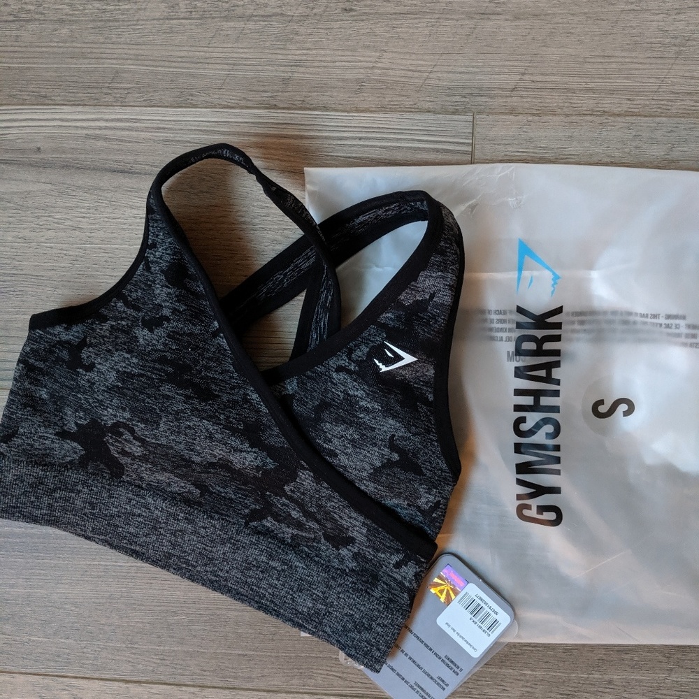Gymshark Black Camo Sports Bra
